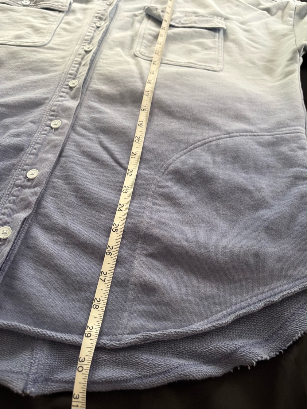 OFFLINE by Aerie Throwback Shacket in Eyelet Blue Ombre -L - Picture 7 of 7